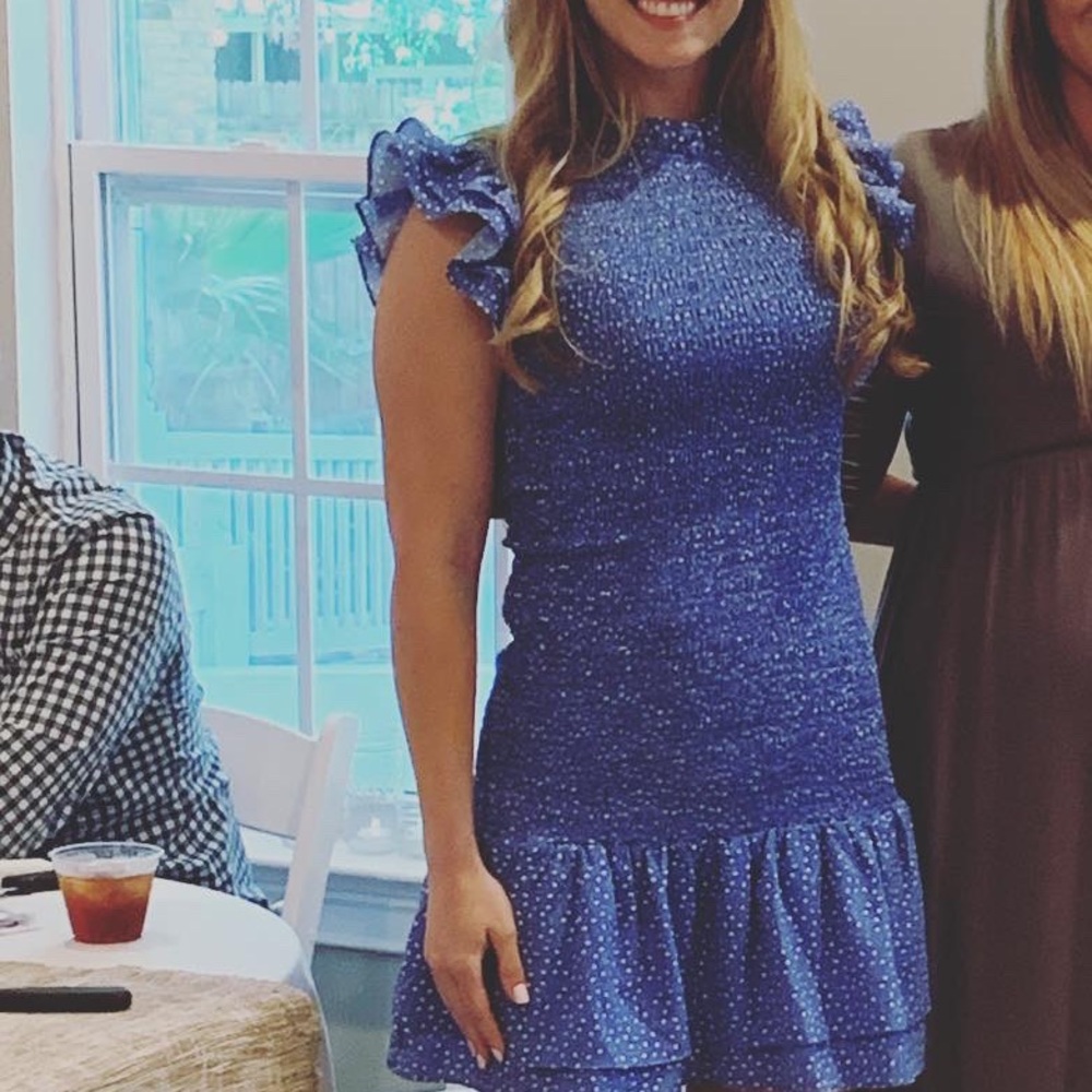French connection ELAO VERONA CREPE SMOCKED DRESS